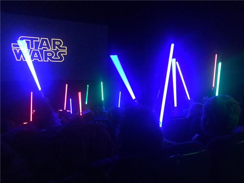 Imagen en sala del estreno de GuadalCifi "Episodio IX", diciembre 2019